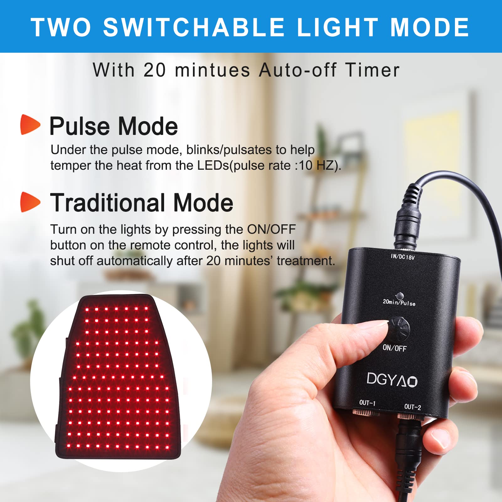 DGXINJUN flat LED lights layout for comprehensive red and near-infrared coverage.