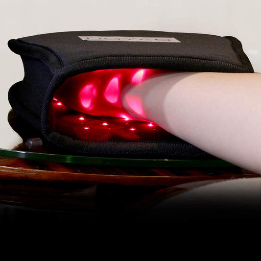 DGXINJUN handpad side view showing ergonomic design for comfortable sessions