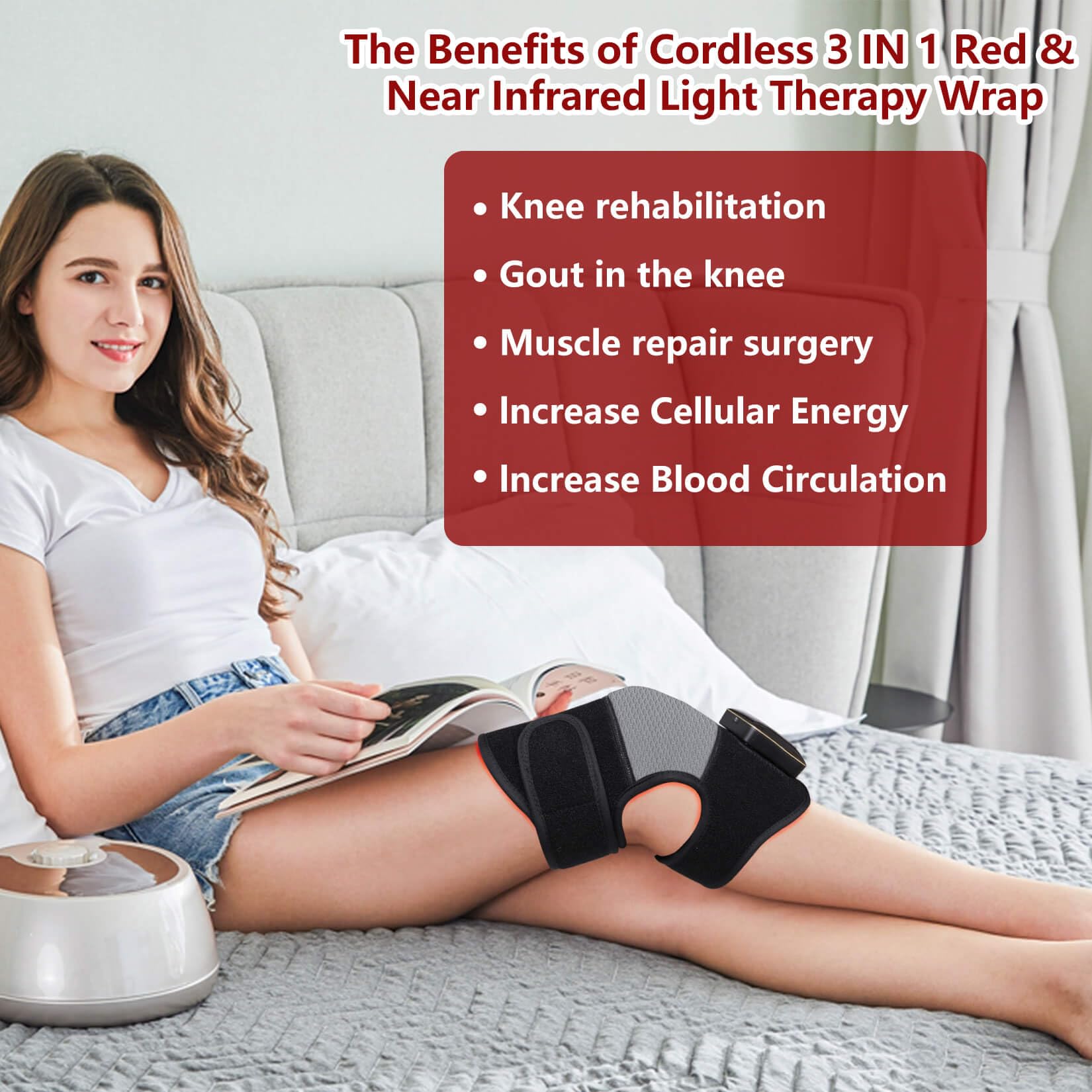 DGYAO D MAX knee wrap offers adjustable intensity for customized therapy sessions.