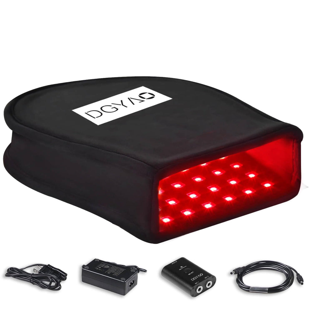 DGYAO red light therapy glove on hand with targeted relief