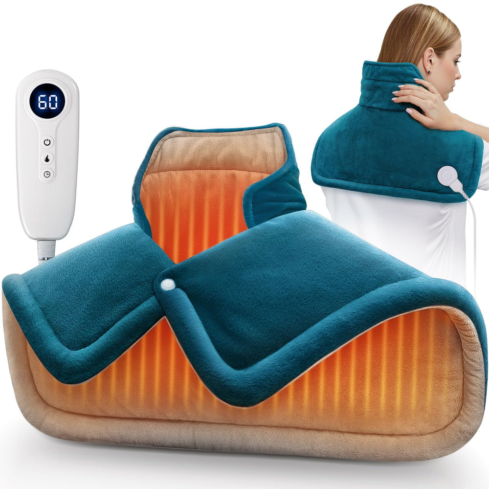 DHFLIP neck-shoulder heating pad front view shows compact targeted relief.