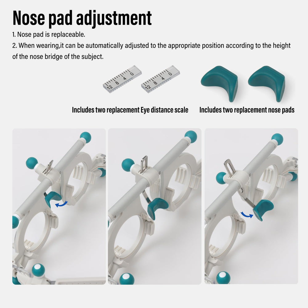 Dhoptical PD ruler 48-80mm enables quick pupillary distance checks.