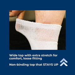 Diabetic Sock Club socks with cushioned sole provide added comfort during standing and walking.