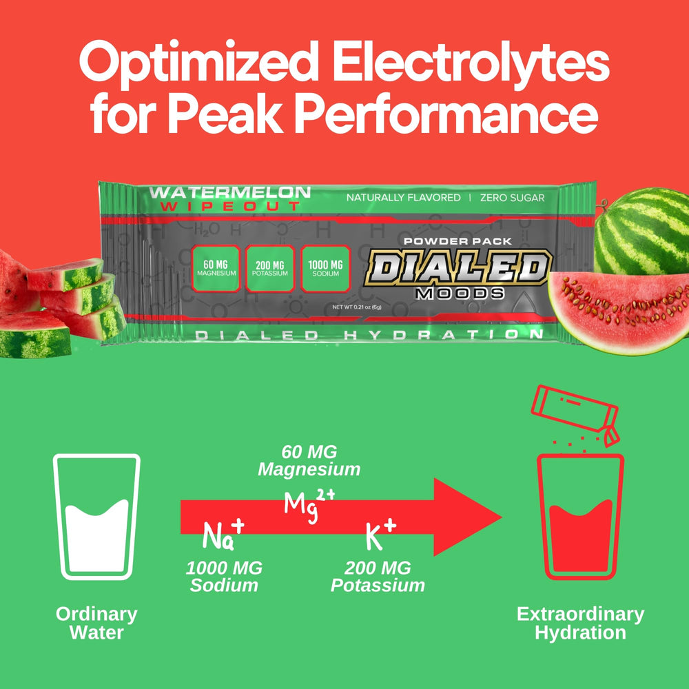 Dialed Moods Watermelon Wipeout drink after a workout for replenishment