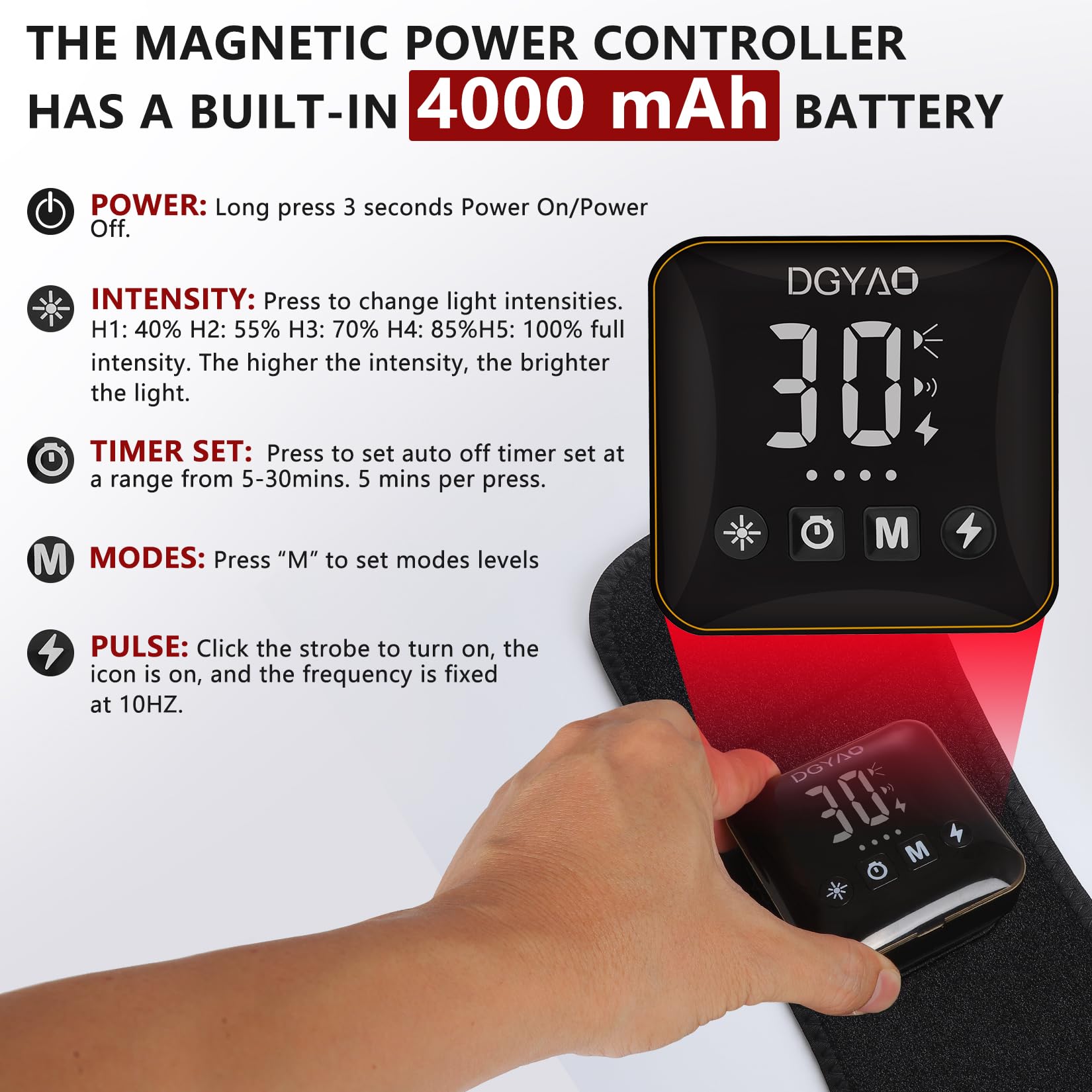 Dialudon belt 5 intensity dial for customizable comfort