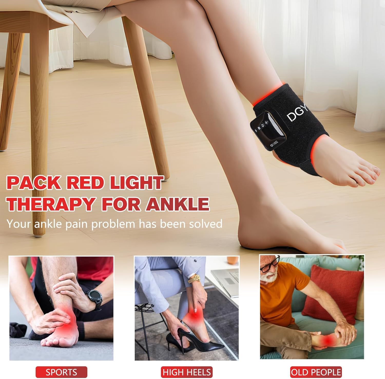 Dialudon Velcro strap ensures secure ankle or wrist fit during use.