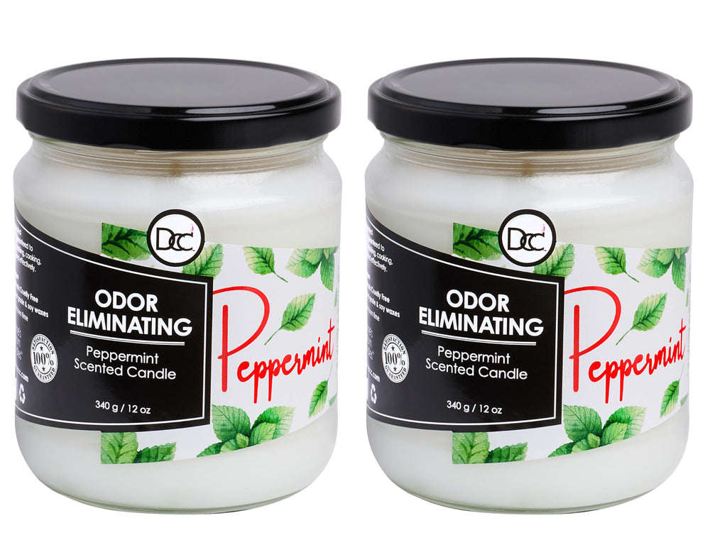 Dianne's Custom Candles Peppermint Two Pack packaging enhances gifting with premium presentation.