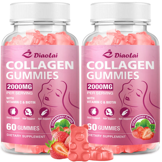 DIAOLAI bottle label for sugar free 5 type collagen gummies