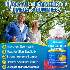 Diaolai vegan omega-3 gummies label highlights DHA 600mg and EPA 300mg.
