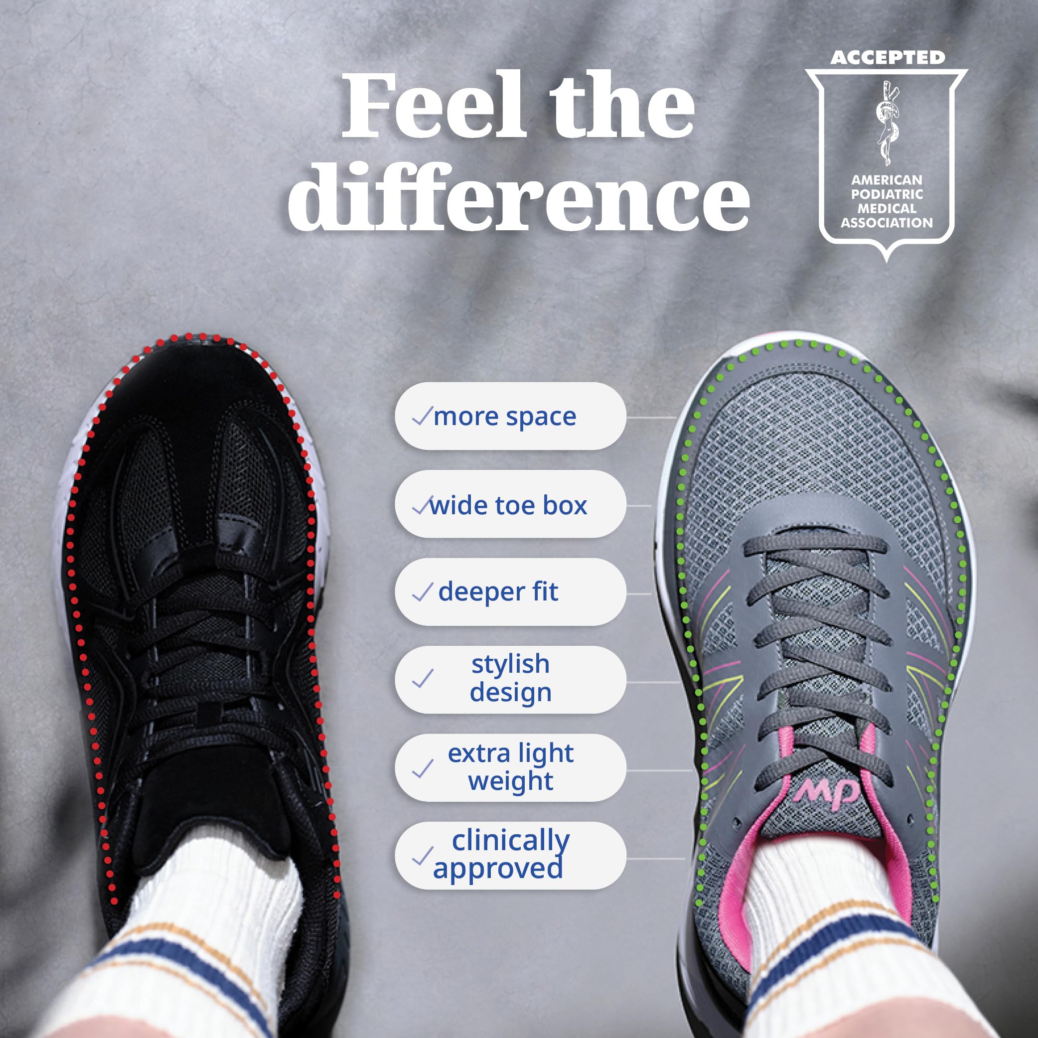 Diawin removable insoles let you add your own arch support.