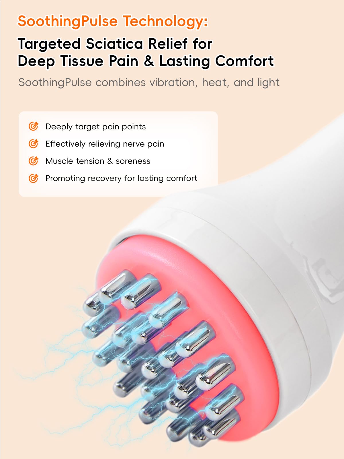 DiDEER heat and LED light therapy enhances comfort during use