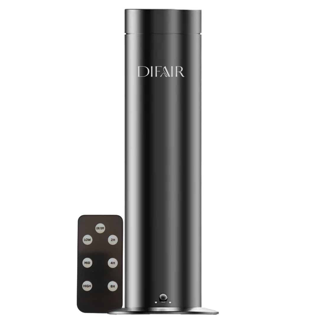 DIFAIR S150 leak-resistant aluminum tower for spill-free diffusion in busy homes.