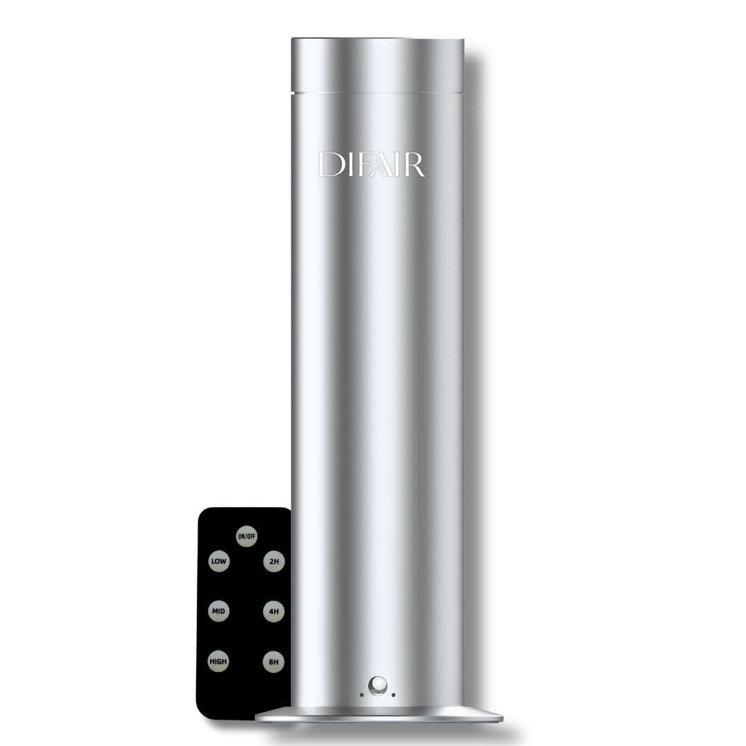 DifAir S150 waterless diffuser front view with leak-resistant aluminum body for clean rooms