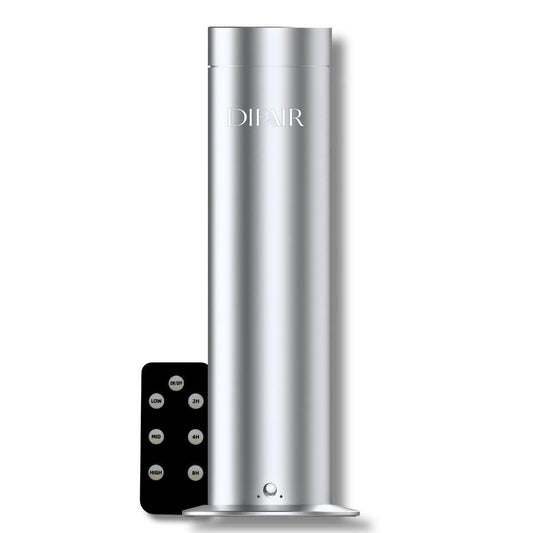 DifAir S150 waterless diffuser front view with leak-resistant aluminum body for clean rooms