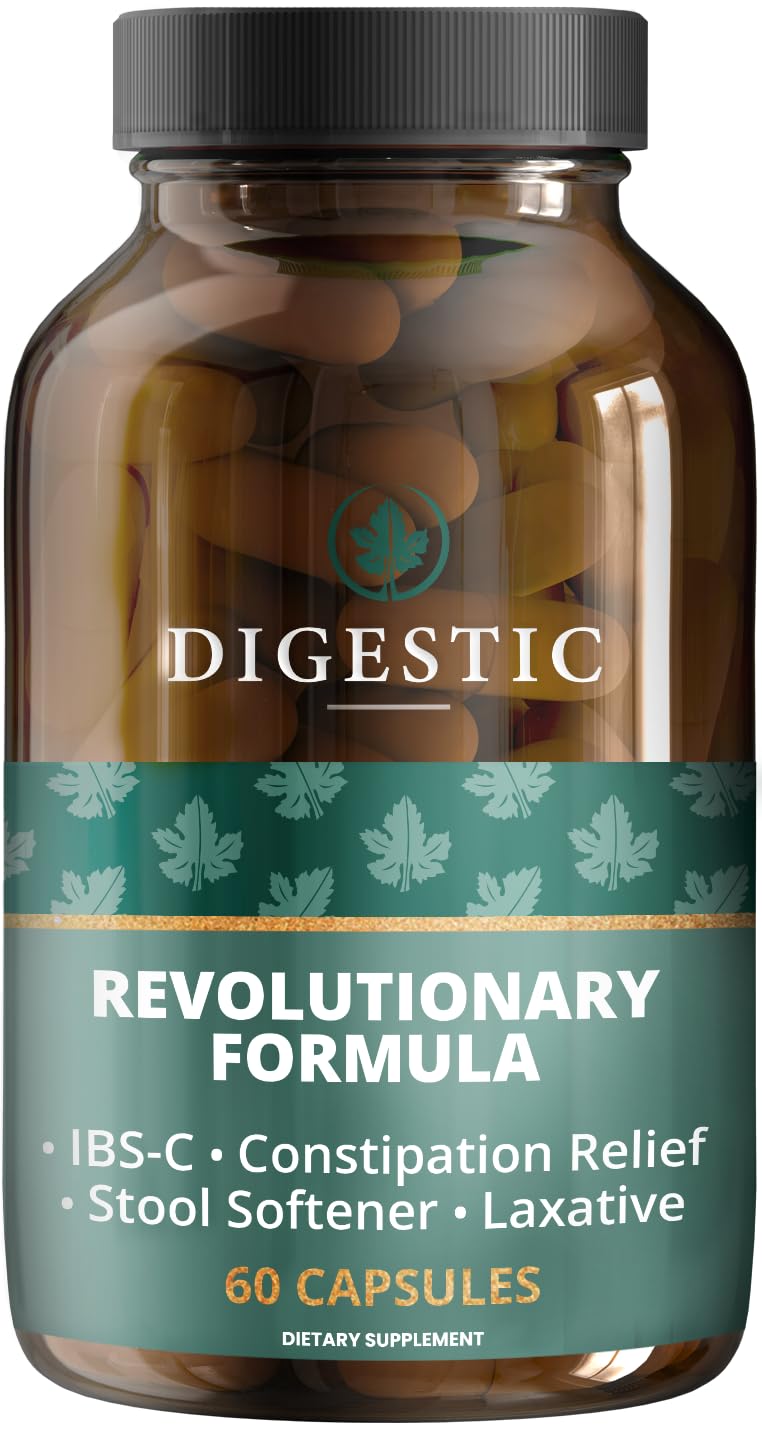Digestic capsules bottle shown for gentle, natural digestion support.