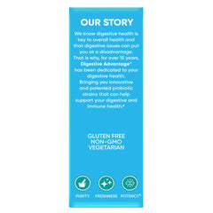 Digestive Advantage BC-30 probiotic label highlighting patented live cultures