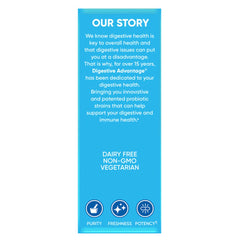 Digestive Advantage bottle of capsules closeup ready for daily use.