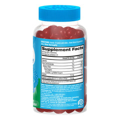 Digestive health journey illustration with gummies integrated into routine.