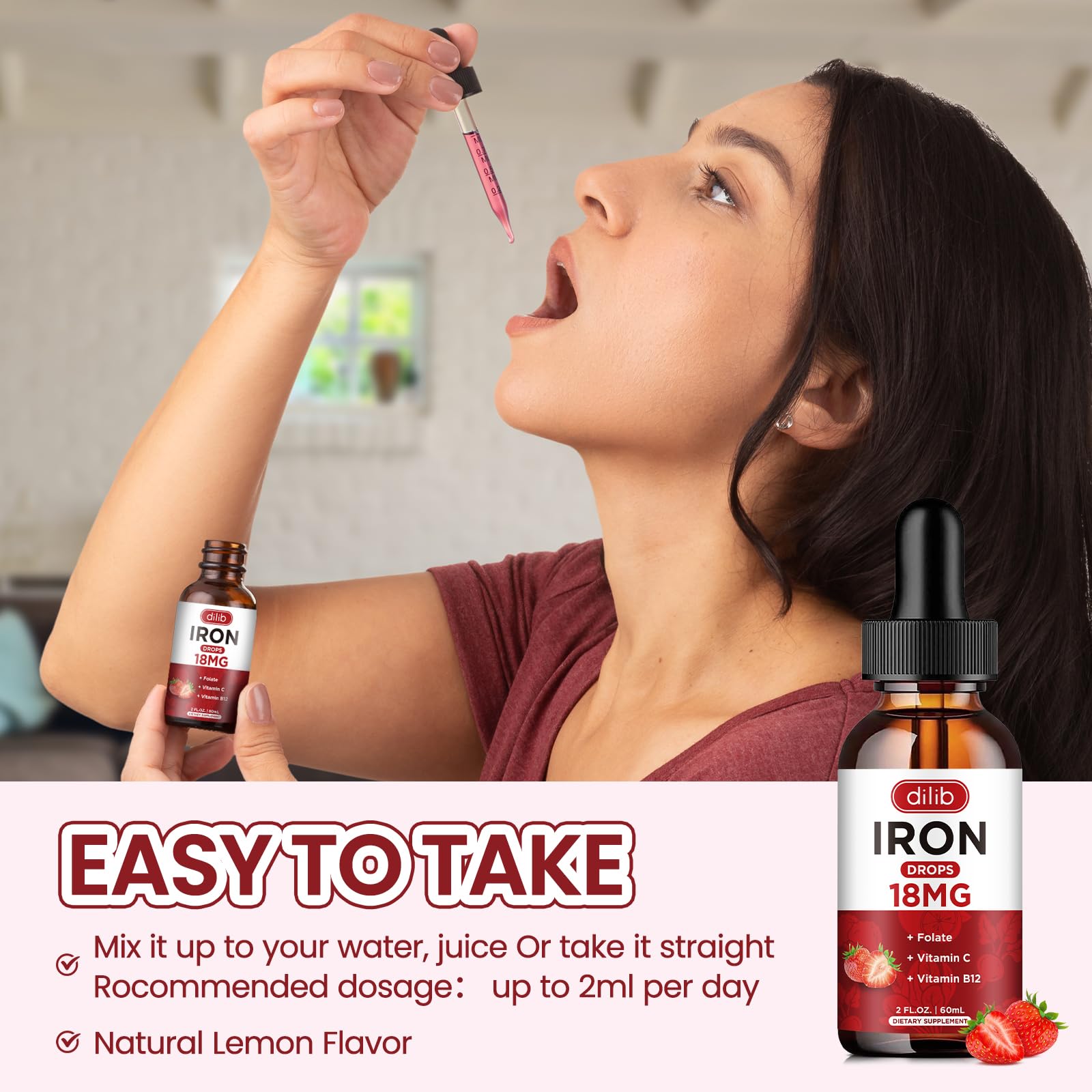 Dilib gentle on stomach iron drops designed for sensitive tummies