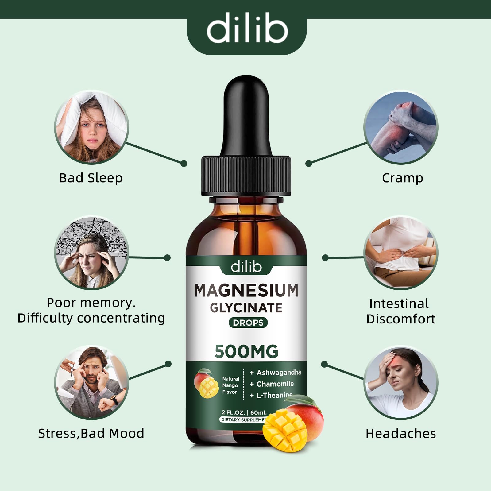 dilib bottle with vegan, non-GMO, gluten-free icons
