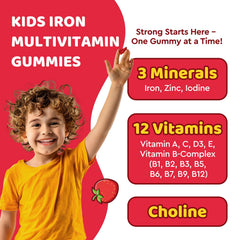 dilib Kids Strawberry Gummies – tasty iron supplement that supports energy.