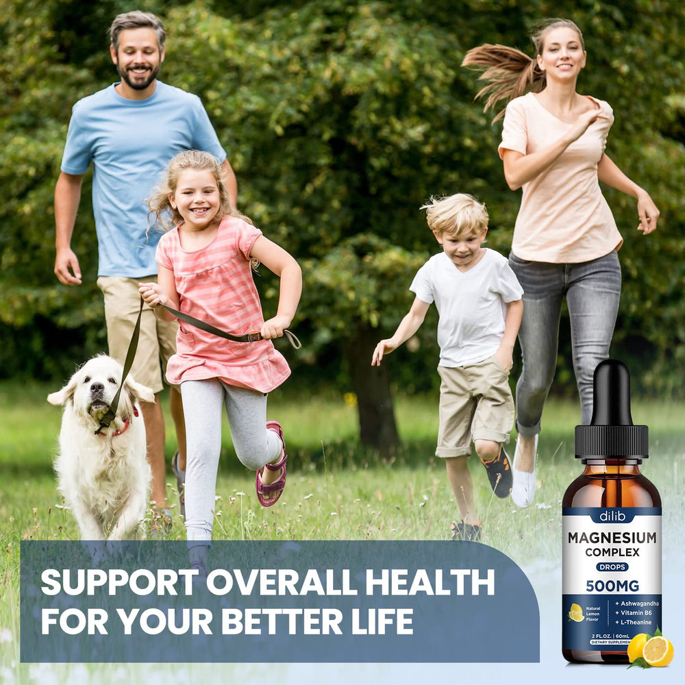 Dilib Magnesium Drops dropper highlights simple dosing and fast start.