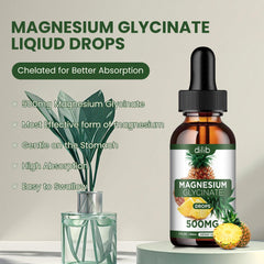 Dilib Magnesium Glycinate Drops with dropper demonstrates easy daily dosing for calm mood.