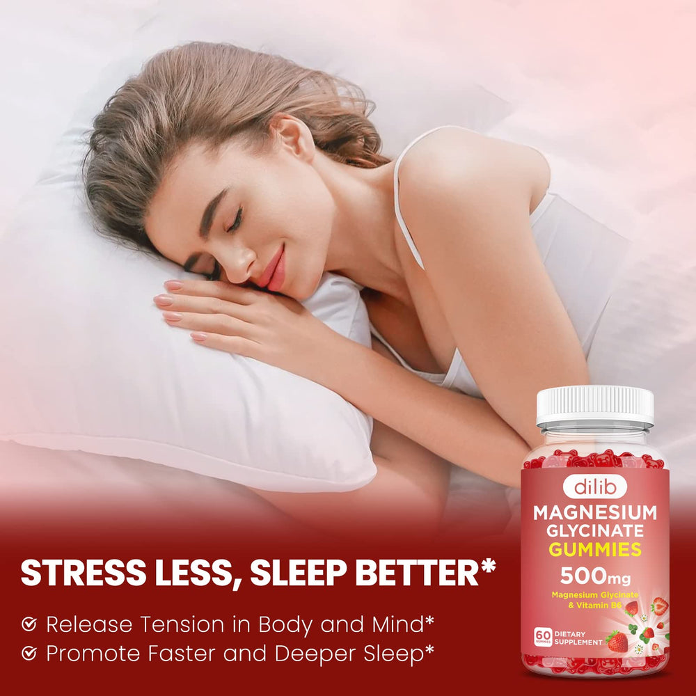 Dilib gummies on a nightstand suggesting sleep and stress relief.