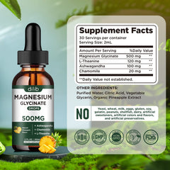 Dilib magnesium glycinate drops 2-pack for convenient family use.