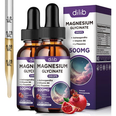 DILIB magnesium glycinate liquid drops bottle for convenient daily use
