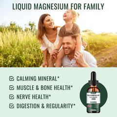 Dilib Magnesium Glycinate Liquid Drops dropper shown for under-tongue use and fast absorption.