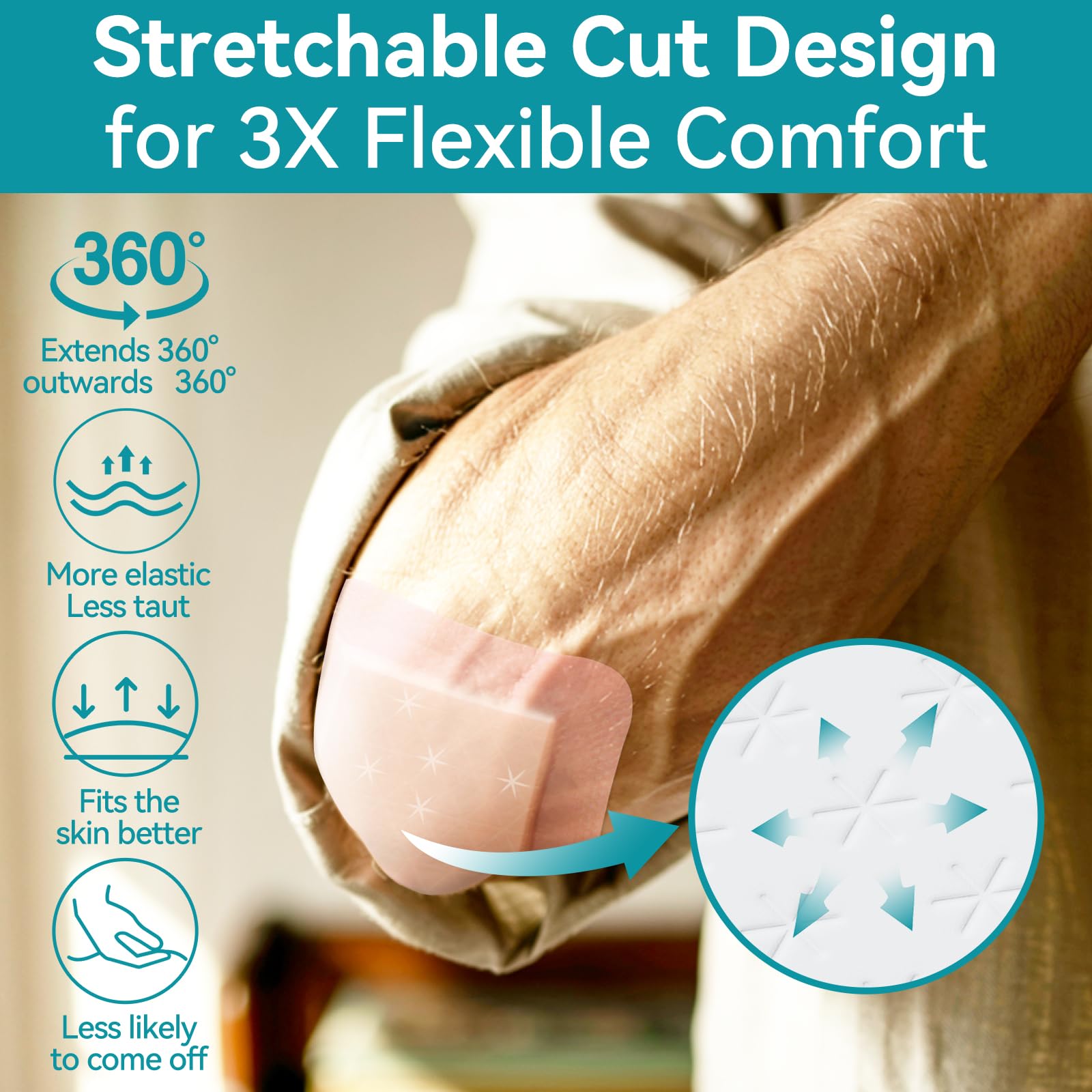 Dimora cutting-design flexibility close-up showing enhanced conformability to contours.