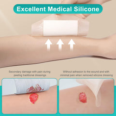 Dimora silicone contact layer — hypoallergenic, gentle adhesion.