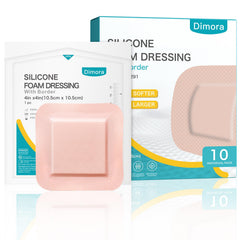 Dimora Ultra Soft silicone foam dressing close-up showing gentle cushioning for wounds.