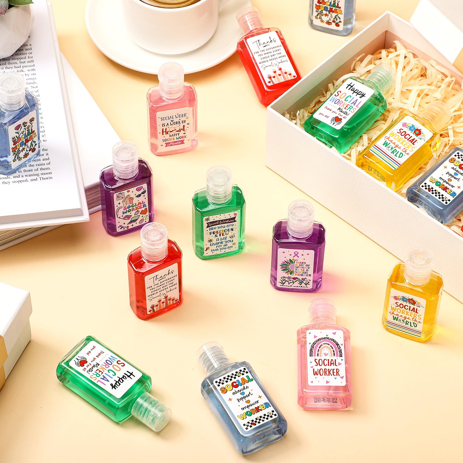 Dimsile 50-pack mini sanitizers multicolor, perfect for bulk gifts