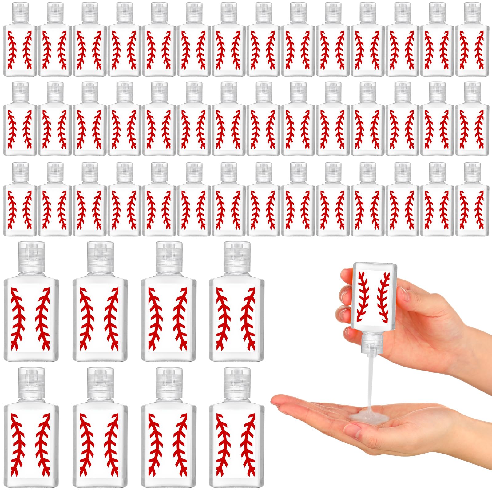 Dimsile baseball design 1oz hand sanitizer bulk pack for team gifts and parties.