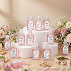 Dimsile blooming baby hand sanitizer, a cute compact favor for guests.