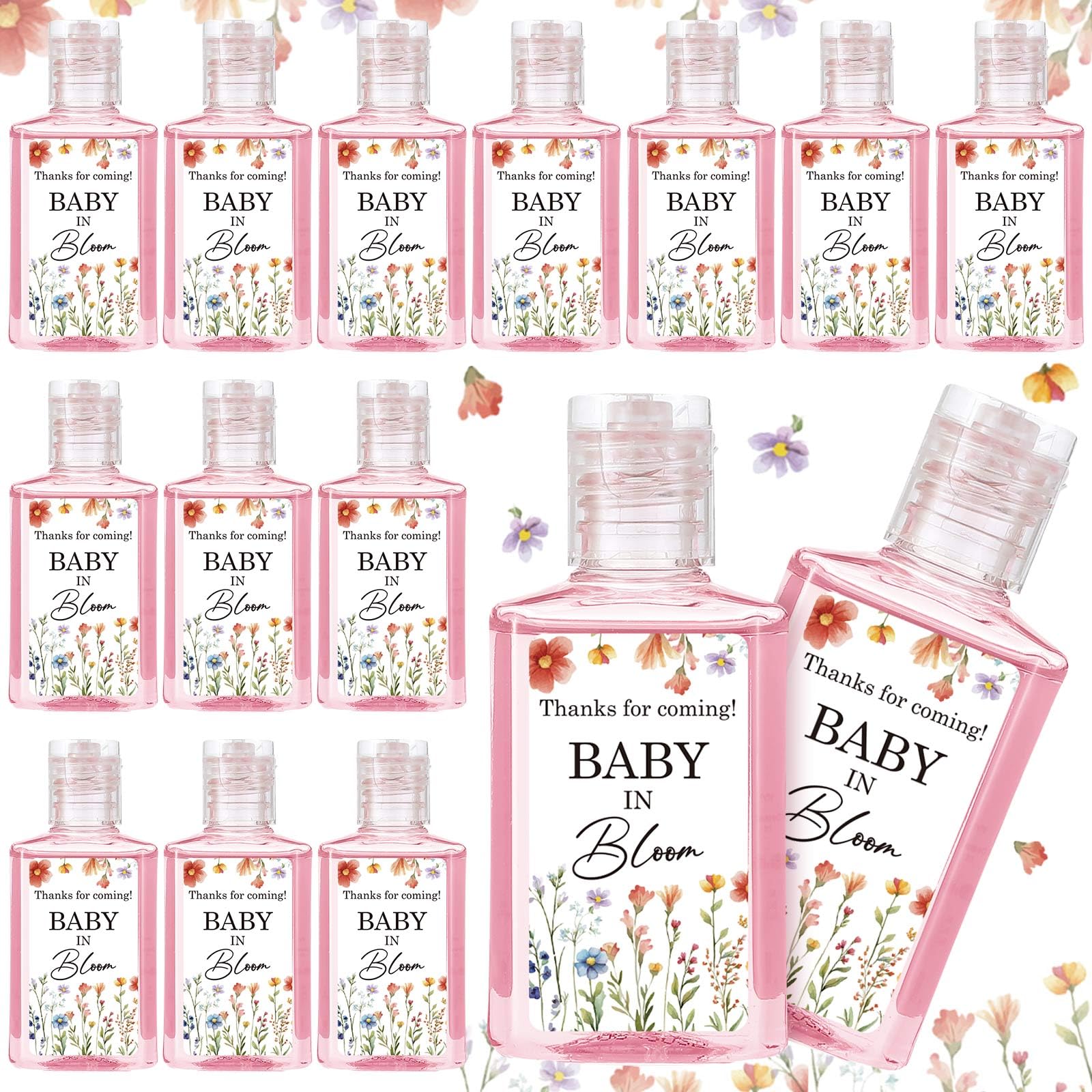 Dimsile wildflower baby hand sanitizer with blooming design, ideal for spring party favors.