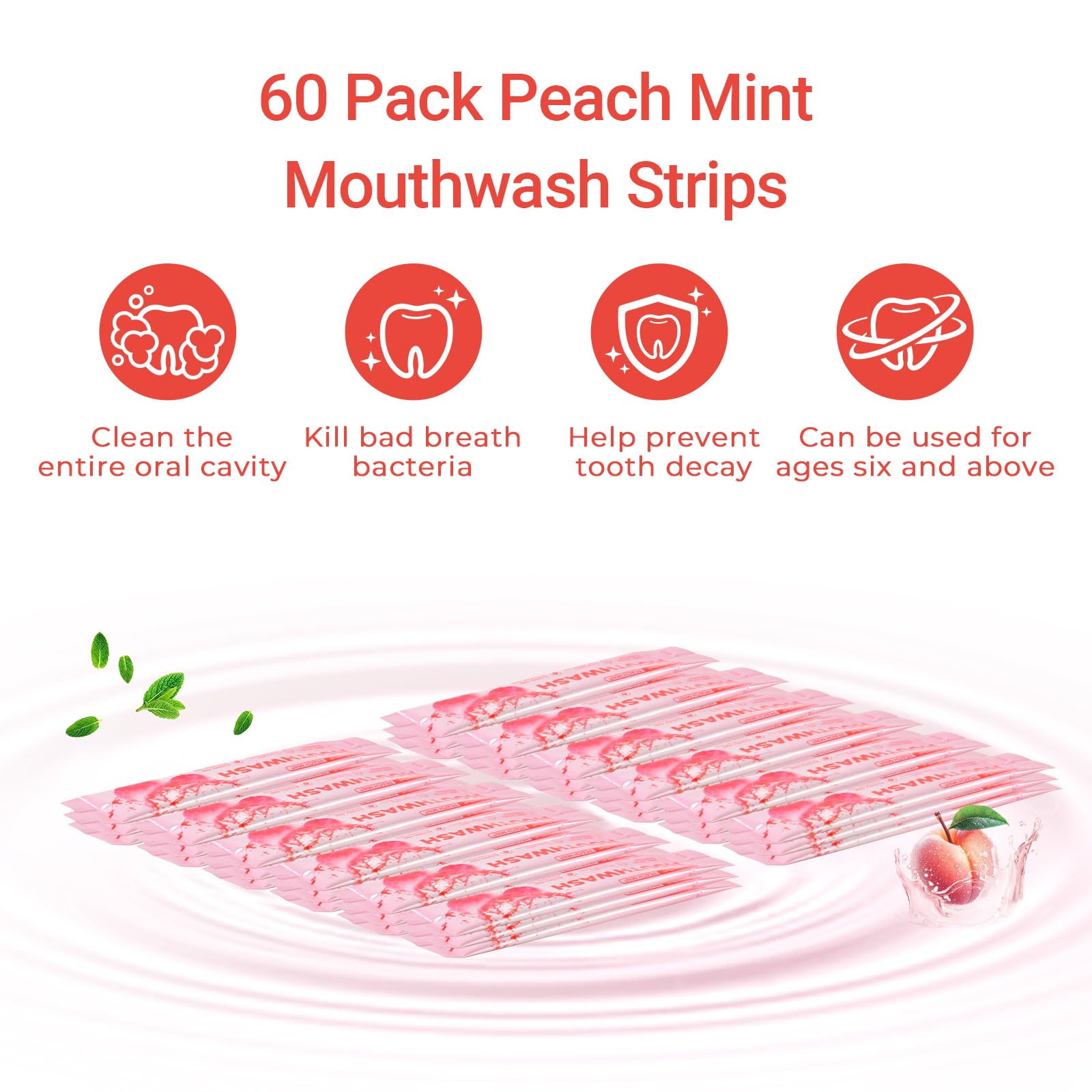 DincherBel 60 travel mouthwash packets ready for daily use.