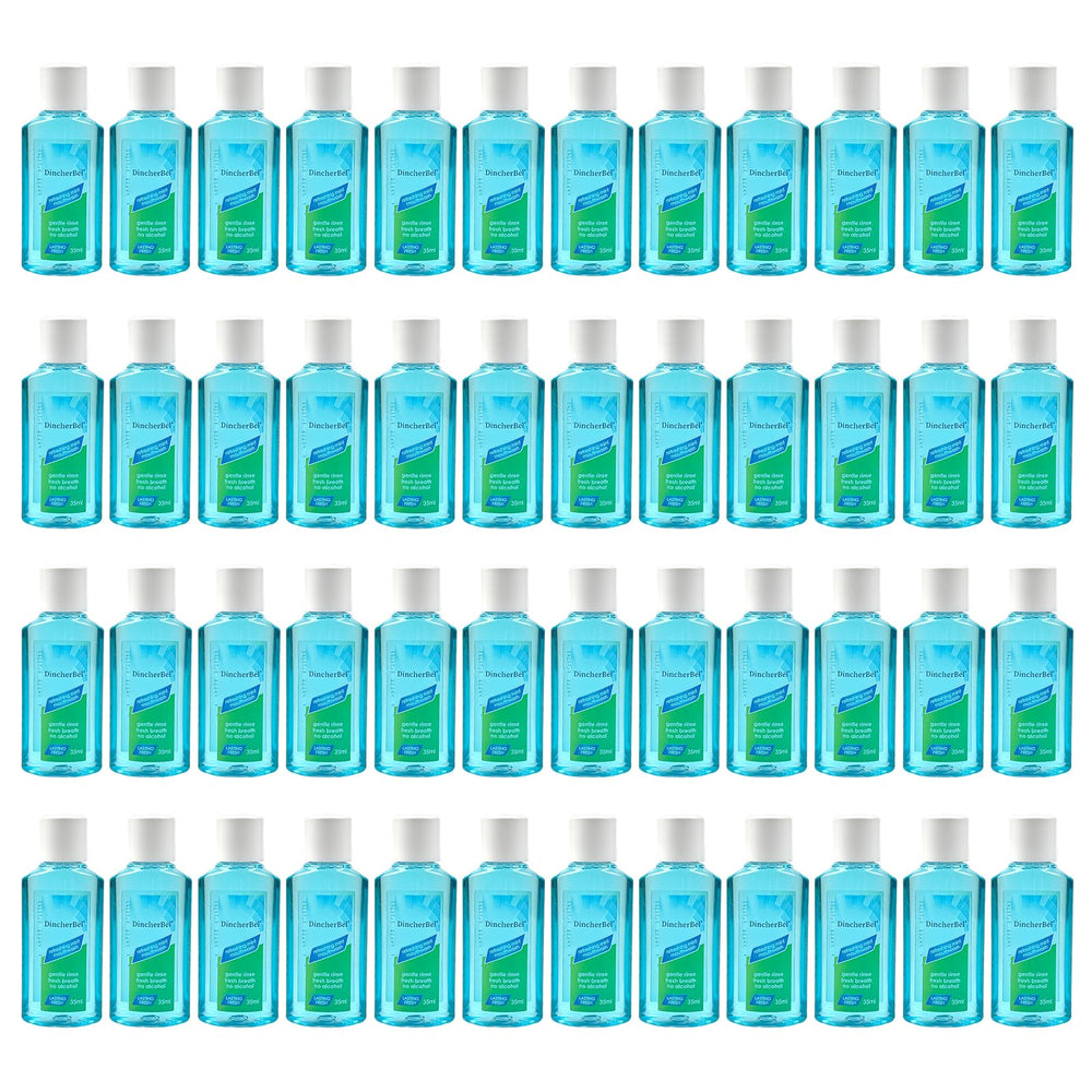 DincherBel mouthwash travel-size 35ml bottle with mint flavor for on-the-go freshness