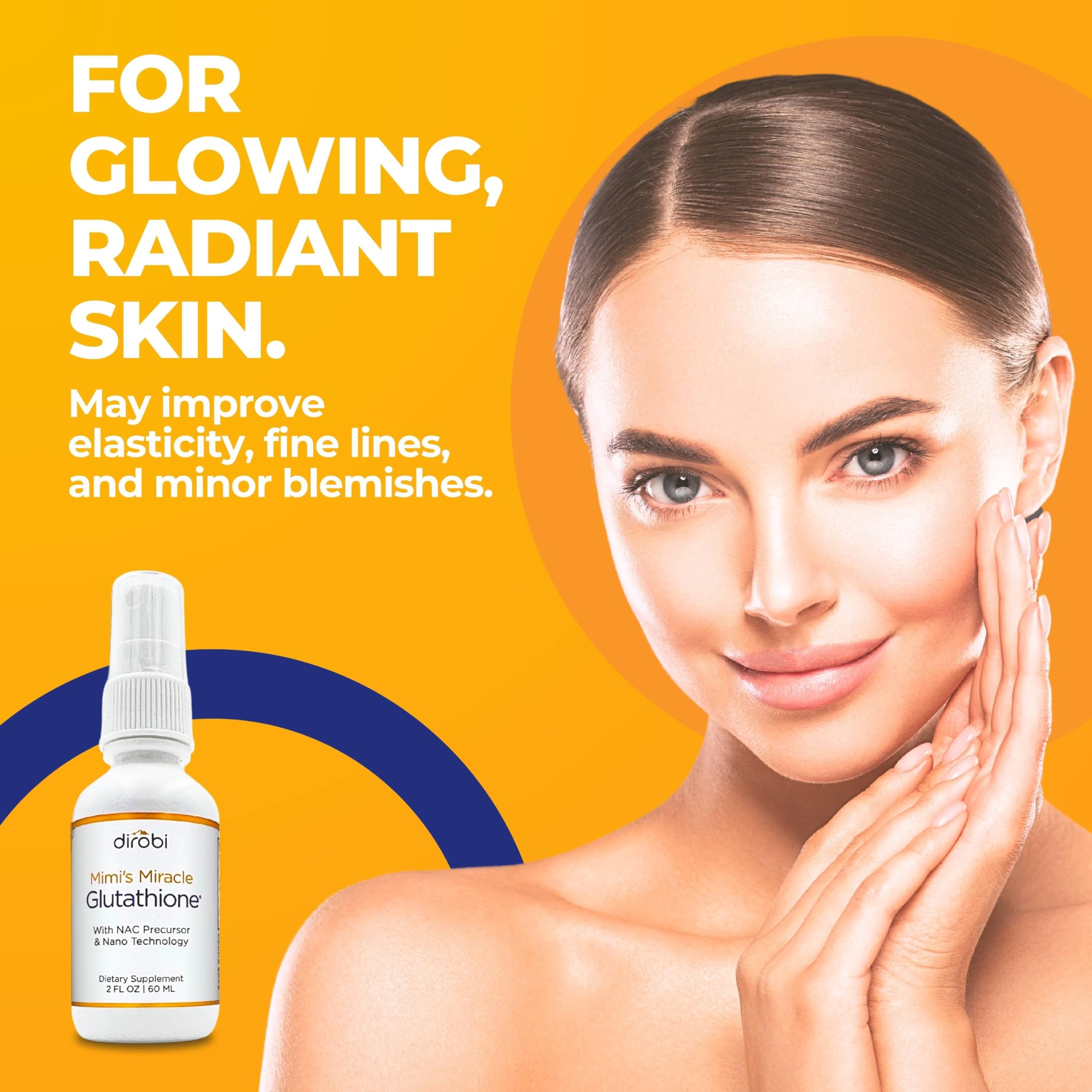 Dirobi Mimi's Miracle Glutathione Spray packaging emphasizes potency and convenience.
