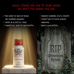 Dirty Saint bottle on glossy surface, grape flavor highlights clean formula.