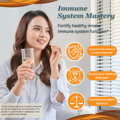 Dislafarm ingredients collection with cow colostrum and mushroom blend.