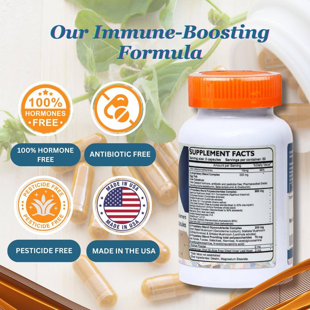 Dislafarm Transfer Factor capsules close-up highlighting natural ingredients.