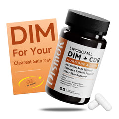Dismok DIM 400mg bottle highlights lipid-based delivery for hormonal balance