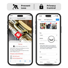 DISONCARE QR Medical ID enables quick access to editable contact information.