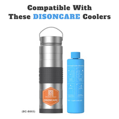 DISONCARE spill-proof seal ensures leak-free transport during travel.