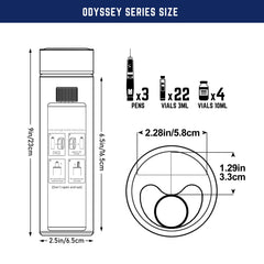 Disoncare Odyssey 60H cooler interior shows pens organized for easy access.