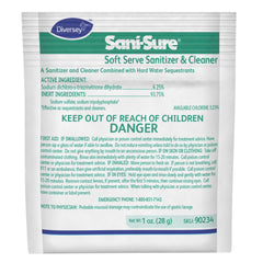 Diversey Sani-Sure premeasured pouches enabling consistent dosing and waste control.