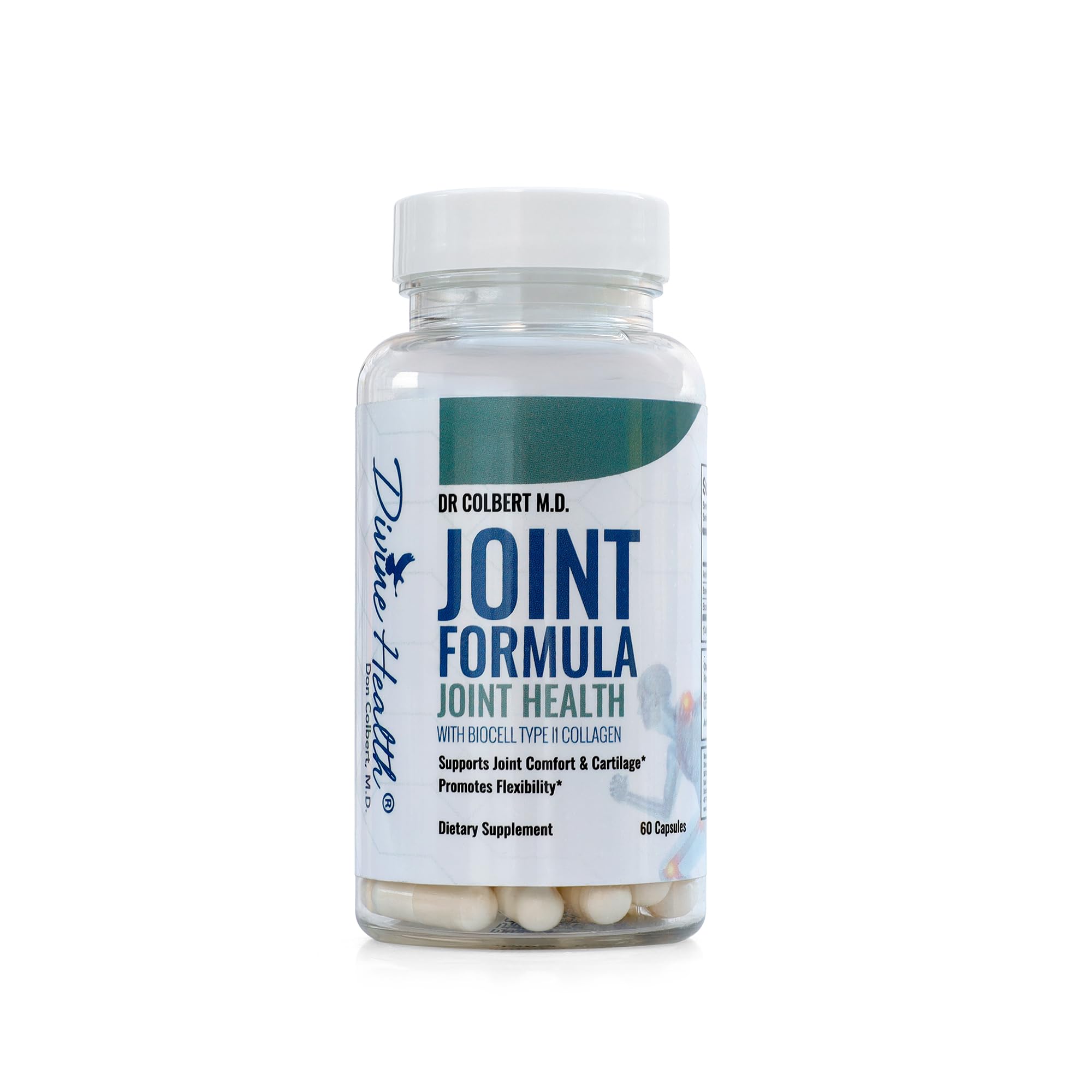 Divine Health Dr. Colbert Joint Formula bottle with capsules for daily joint support and mobility